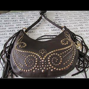 Michael Kors Leather Rhea Studded Bag